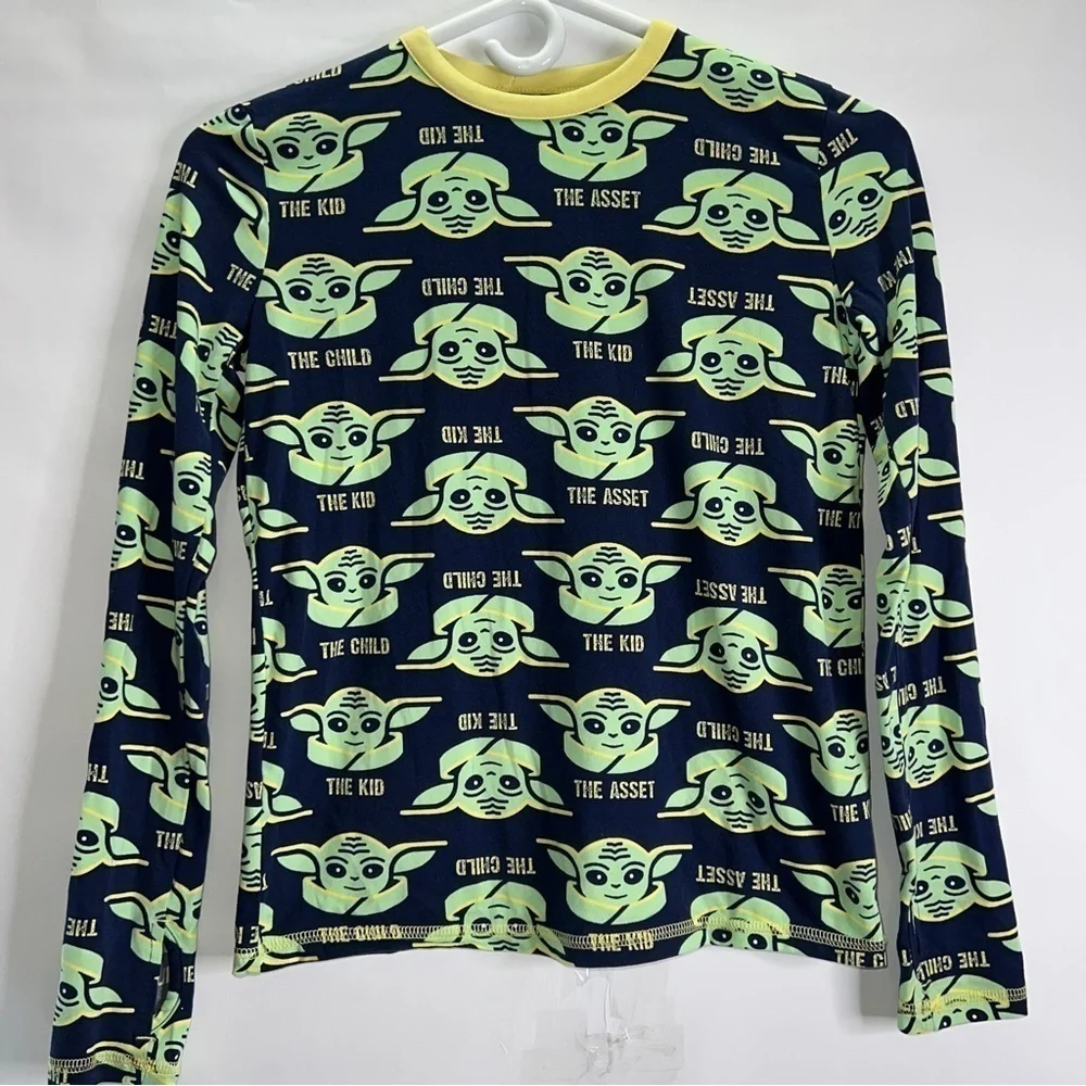 STAR Wars Yoda Pajama Shirt L